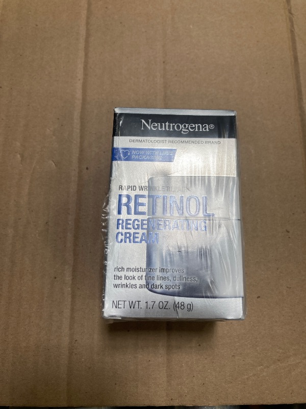Photo 1 of Neutrogena Rapid Wrinkle Repair Retinol Face Moisturizer, Daily Anti-Aging Face Cream with Retinol & Hyaluronic Acid to Fight Fine Lines, Wrinkles, & Dark Spots, 1.7 oz