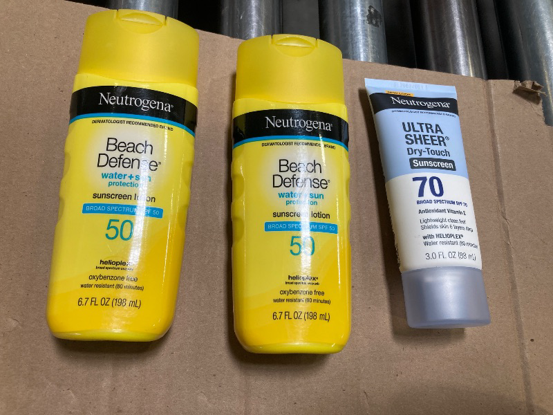 Photo 1 of 3 PACK VARIOUS NEUTROGENA SUNSCREEN 