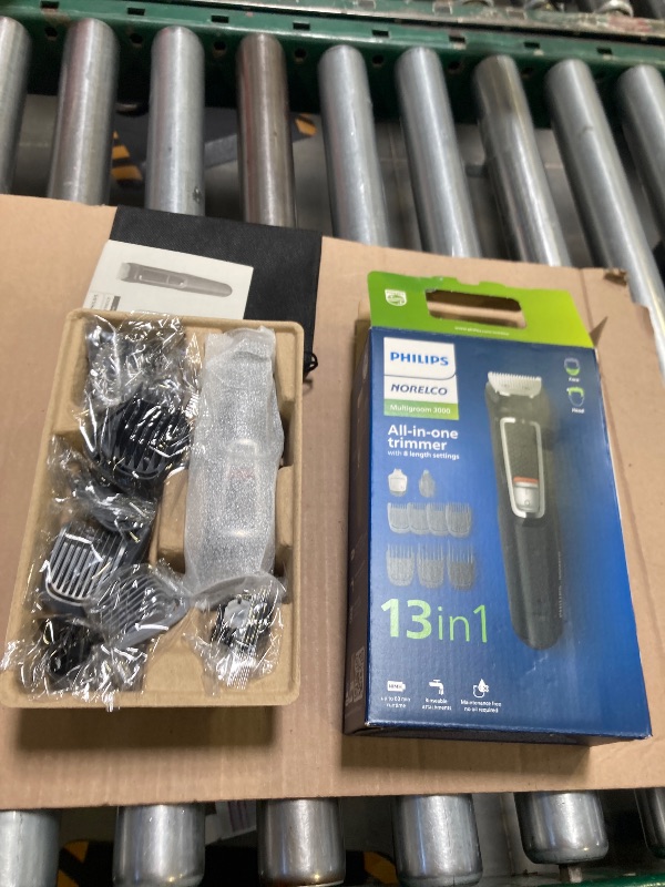 Photo 1 of Norelco Philips Multi Groomer All-in-One Trimmer Series 3000-13 Piece Mens Grooming Kit for Beard, Face, Nose, Ear Hair Trimmer and Hair Clipper - NO Blade Oil Needed, MG3740/40