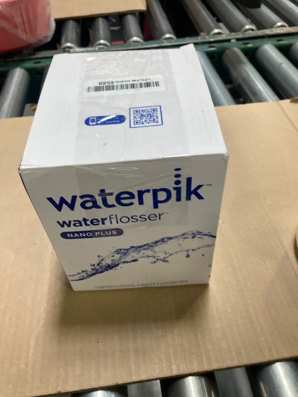 Photo 1 of Waterpik Nano Plus Water Flosser For Teeth, Portable Electric Power, Compact For Travel and Home, 4 Flossing Tips, ADA Accepted, White WP-320
