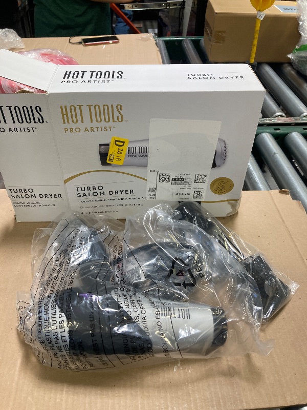 Photo 1 of Hot Tools Pro Artist Turbo Styling Hair Dryer | Lightweight and Quiet, Silver/Black, 1 Count (Pack of 1)