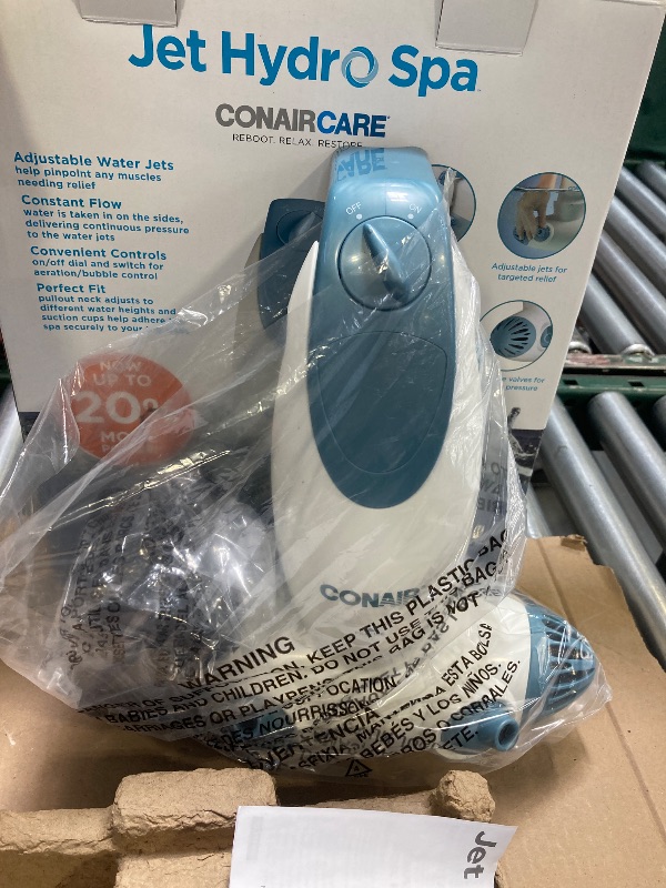 Photo 1 of Conair Jet Hydro Spa - Portable Bath Spa with Dual Hydro Jets for Tub - Bath Spa Jet for Tub Creates Soothing Bubbles and/or Massage - Spa Bath for at Home Use