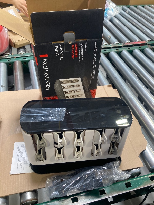 Photo 1 of Remington Shine Therapy Argan Oil & Keratin Treated Hot Rollers Set, Professional Hair Curlers for Setting All Hair Lengths from Short and Medium to Long