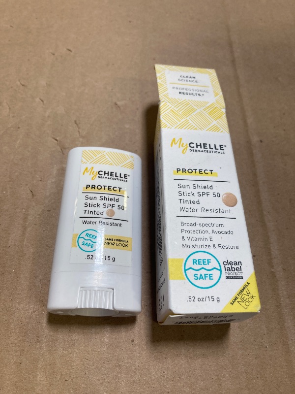 Photo 1 of MyCHELLE Sun Shield Stick SPF 50 Tinted - Mineral Reef Safe Sunscreen for Face EXP- 05/2027