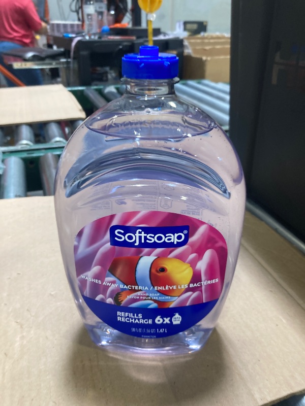 Photo 1 of Softsoap Clear Liquid Hand Soap Refill, Refreshing Clean Scent, Aquarium Series - 50 Oz, Pack of 1 --- NO CAP 