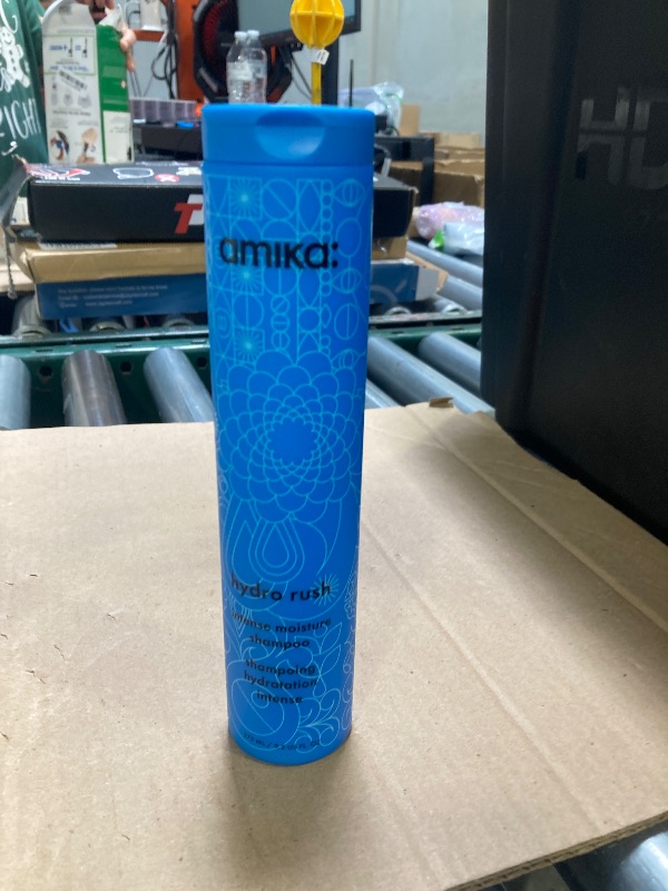 Photo 1 of amika hydro rush intense moisture shampoo with hyaluronic acid, 275ml