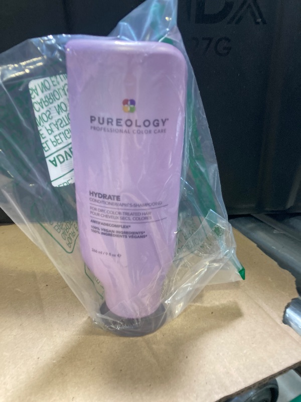 Photo 1 of Pureology Hydrate Conditioner - For Dry or Color-Treated Hair, Restores Moisture & Softness, Seals In Hydration, Color-Safe, Vegan, 9 Fl Oz