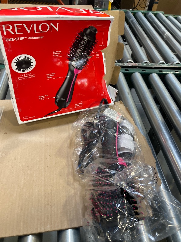 Photo 1 of REVLON One-Step Volumizer Hair Dryer and Styler, for Less Frizz, More Shine, and Reduced Heat Damage for Salon Style Round Brush for Blowout, Black 