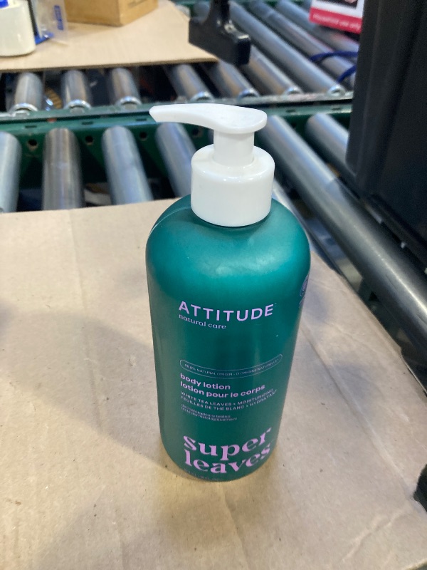 Photo 1 of ATTITUDE Body Lotion, EWG Verified Moisturizer, Vegan Skin Care Products, Non-Greasy, Hydrating for Dry Skin, Cruelty Free, Moisturizing, White Tea Leaves, 16 Fl Oz