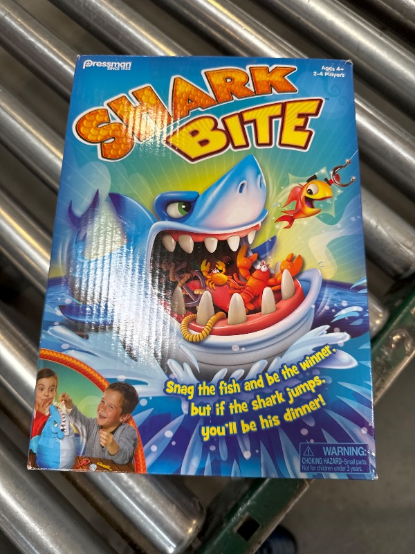 Photo 1 of Shark Bite -- Roll the Die and Fish for Colorful Sea Creatures Before the Shark Bites Game! by Pressman Blue Sky, 5"
