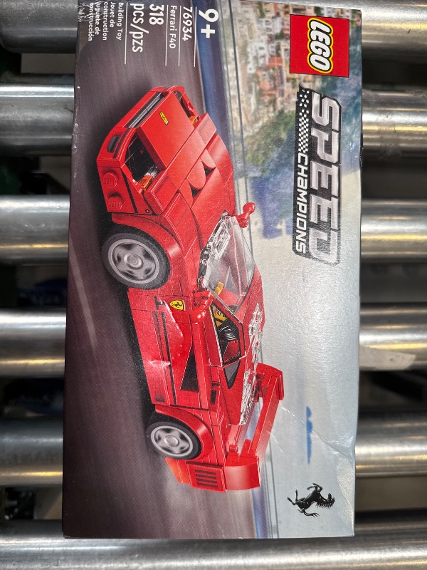 Photo 1 of LEGO Speed Champions Ferrari F40 Supercar, Toy Car Model Building Set with Driver Minifigure, Collectible Ferrari Toy for Kids Ages 9 and Up, 76934