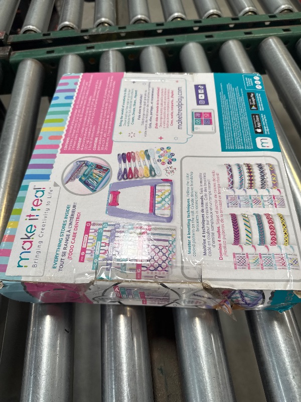 Photo 1 of Make It Real Friendship Bracelet Maker Kit - Craft Up to 20 Stylish Bracelets with 100 Beads & Threads - Fun DIY Jewelry Set for Girls & Tweens - Develop Creativity Skills - Gift for Kids Ages 8
