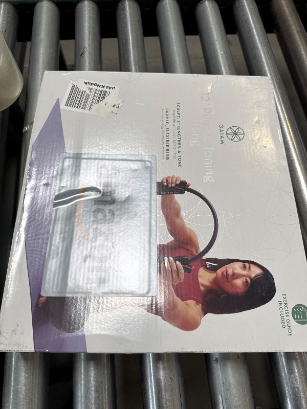 Photo 1 of Gaiam Pilates Ring 12" Fitness Circle - Lightweight & Durable Foam Padded Handles | Flexible Resistance Exercise Equipment for Toning Arms, Thighs/Legs & Core, Black
