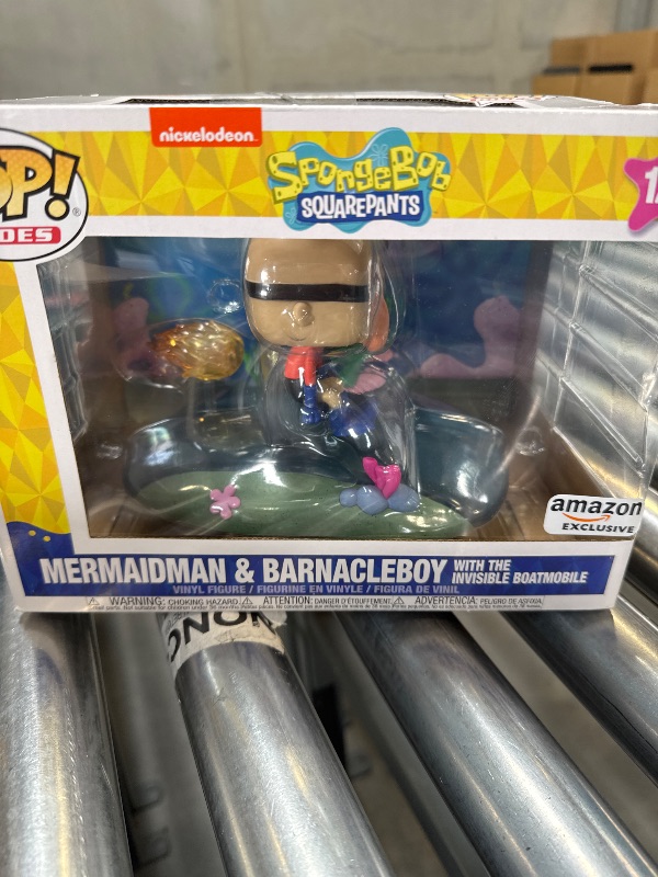 Photo 1 of Funko POP Rides Deluxe: Spongebob Squarepants - Mermaid Man & Barnacle Boy with Invisible Car - Collectable Vinyl Figure - Gift Idea - Official Merchandise - for Kids & Adults