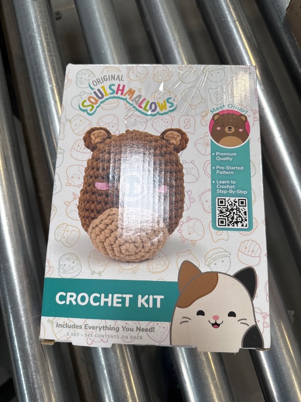 Photo 1 of Squishmallow Original Omar The Bear Crochet Kit, Includes Yarn, Crochet Hook, Starter Hooks, Step-by-Step Tutorials, Exclusive Crochet Kit for Beginners, DIY Craft, Crochet Kits, Great Teen Gifts
