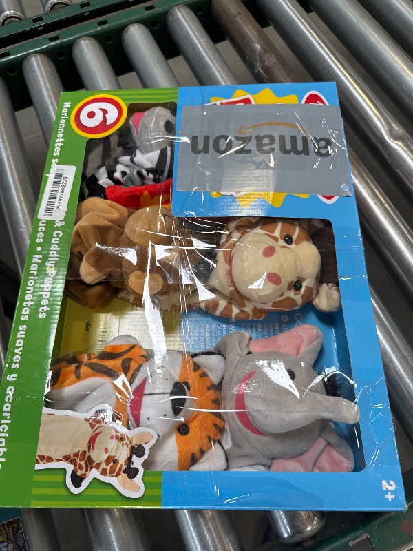 Photo 1 of Melissa & Doug Safari Buddies Hand Puppets, Set of 6 (Elephant, Tiger, Parrot, Giraffe, Monkey, Zebra) Soft, Plush Animal Hand Puppets For Toddlers And Kids Ages 2+