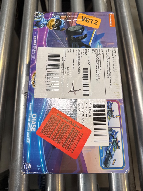 Photo 1 of Paw Patrol: The Mighty Movie, Chase's Mighty Transforming Cruiser with Mighty Pups Action Figure, Lights and Sounds, Kids Toys for Boys & Girls 3+
