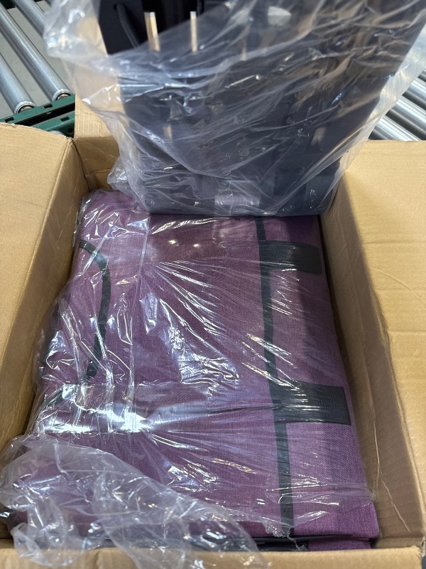 Photo 1 of CAB55 Rolling Sewing Machine Case, Detachable Rolling Sewing Machine Carrying Case on Wheels, Trolley Tote Bag with Removable Bottom Wooden Board for Most Standard Sewing Machine -Purple