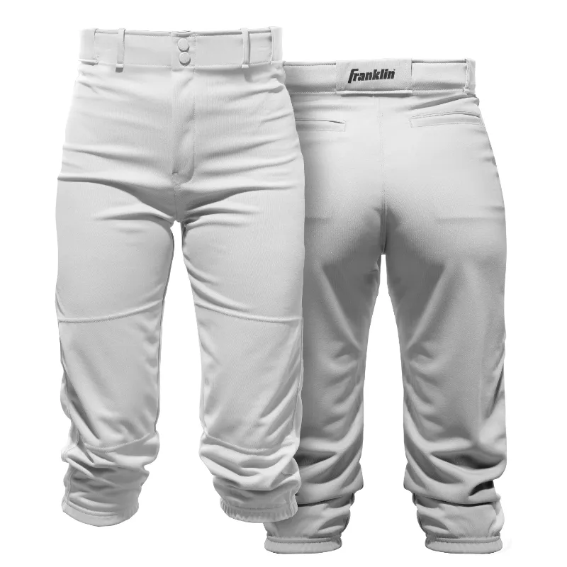 Photo 1 of Franklin Sports Youth Baseball + Softball Pants - Kids Knicker Pants - Gray - Youth X-Large