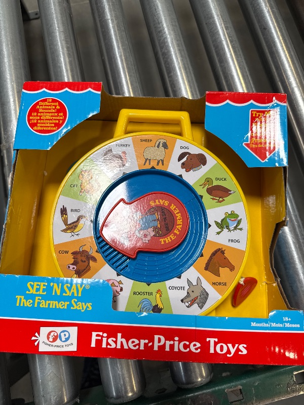 Photo 1 of Fisher Price Classics - Farmer Says See 'n Say - Vintage Learning Toy, Sounds and Animals, Interactive Retro Game for Kids, Girls, Boys, Baby, Preschoolers, Toddlers, Unisex Ages 18 Months +