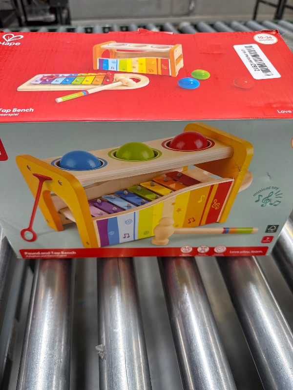 Photo 1 of Hape Pound & Tap Bench with Slide Out Xylophone - Award Winning Durable Wooden Musical Pounding Toy for Toddlers