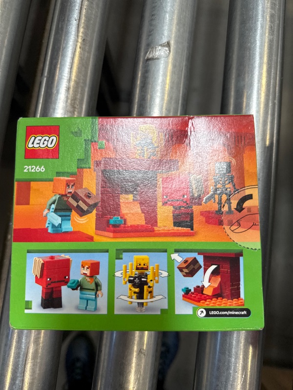 Photo 1 of LEGO Minecraft The Nether Lava Battle Toy and Playset - Building Minecraft Toy for Kids, Ages 6+ - Alex, Wither Skeleton, Blaze and Strider Figures for Pretend Play - Gift Idea for Birthdays - 21266