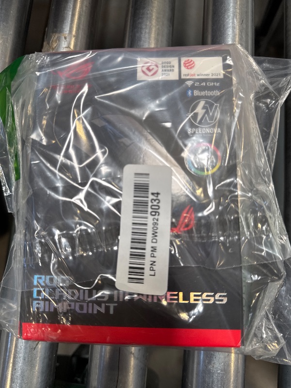Photo 1 of ASUS ROG Gladius III Wireless AimPoint Gaming Mouse, Connectivity (2.4GHz RF, Bluetooth, Wired), 36000 DPI Sensor, 6 programmable Buttons, ROG SpeedNova, Replaceable switches, Paracord Cable, Black