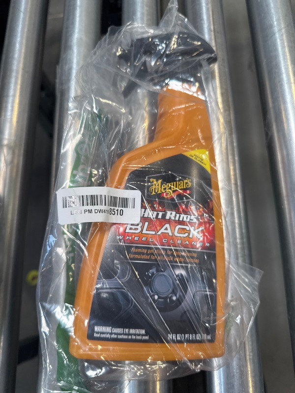 Photo 1 of Meguiar's Hot Rims Black Wheel Cleaner, Deep Foaming Gel Specially Formulated to Effectively Clean Matte, Gloss, Satin, and Chrome Black Wheels, 24 Oz Spray Bottle