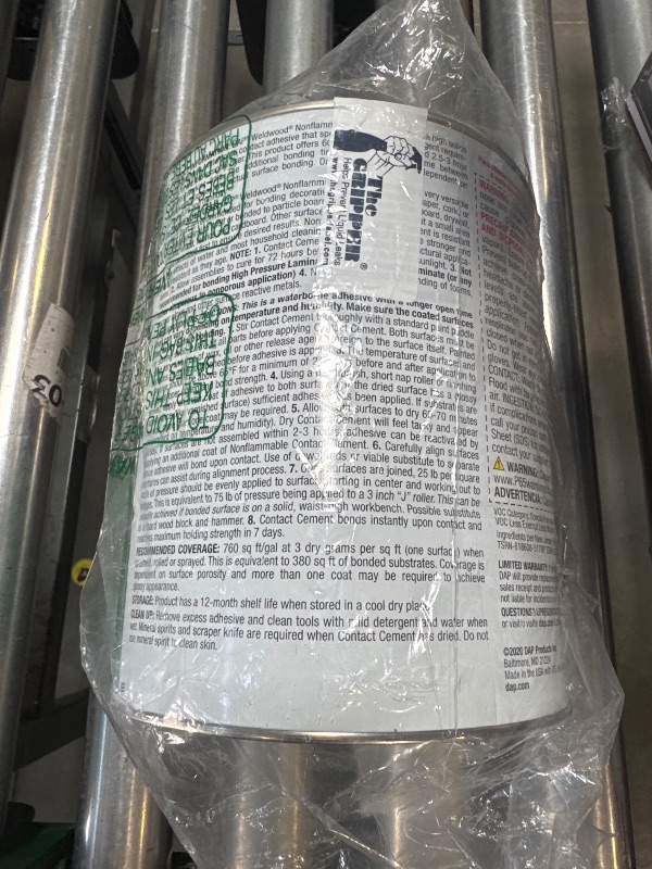 Photo 1 of Dap 1 Gallon Weldwood Nonflammable Contact Cement 25336
