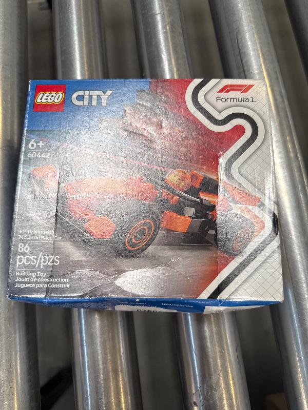 Photo 1 of LEGO City F1 Driver with McLaren Race Car Toy - Model Car Building Toy Kit for Kids, Boys and Girls, Ages 6+ - F1 Collectible for Fans - with a Driver Minifigure - Gift Idea for Birthdays - 60442