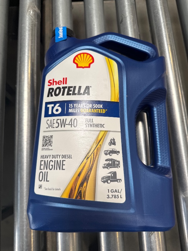 Photo 1 of Shell Rotella T6 Full Synthetic 5W-40 Diesel Engine Oil, 1 Gallon