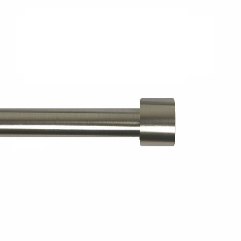 Photo 1 of Mainstays 3/4 Nickel End Cap Adjustable Single Curtain Rod Set 30-84