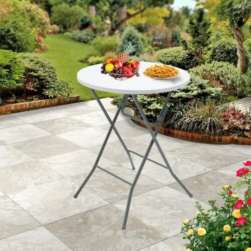 Photo 1 of Mainstays 31" Round High-Top Folding Table, White

