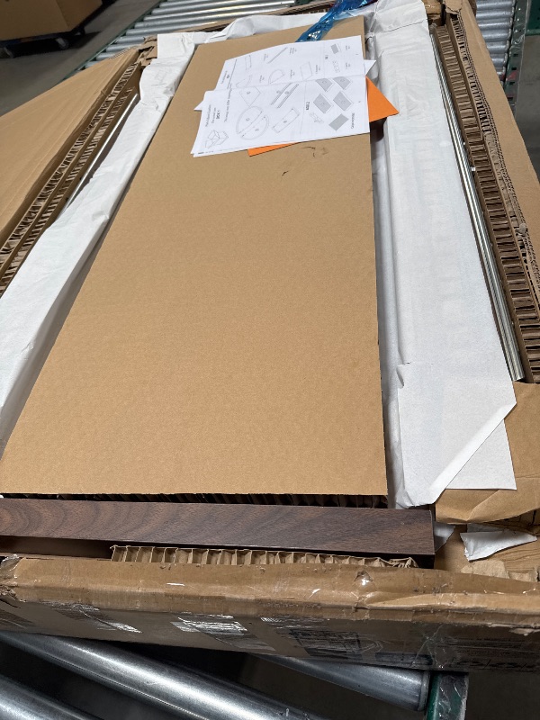Photo 1 of BOX 1 OF 2 Better Homes & Gardens Lillian Fluted Round Expandable Dining Table, Walnut Finish
