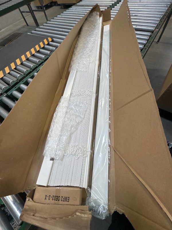 Photo 1 of 60X74 Faux Wood Cordless 2" Blinds, White  