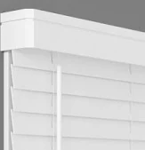 Photo 1 of 60X74 Faux Wood Cordless 2" Blinds, White  