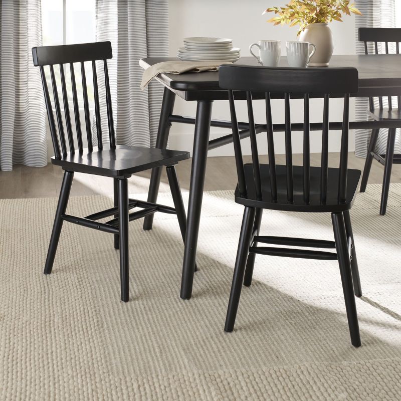 Photo 1 of Better Homes & Gardens 2-Pack Indoor Black Gerald Dining Chairs, Black - 16"W X