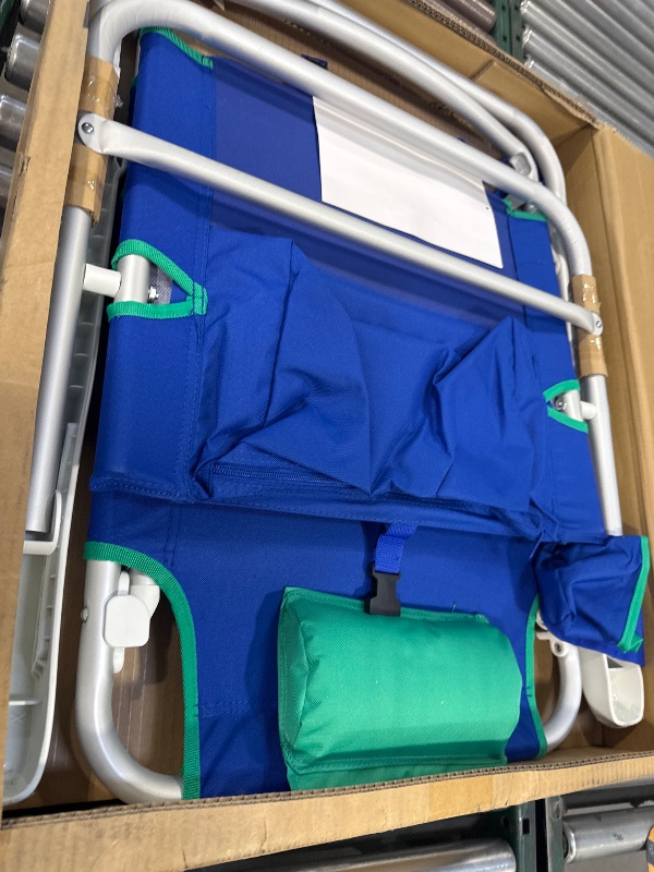 Photo 1 of Mainstays Reclining and Lay Flat Backpack 2-Pack Beach Chair, Blue, New
