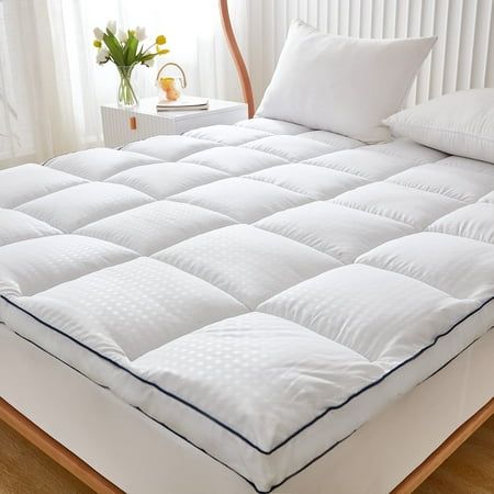 Photo 1 of Extra Thick Queen Mattress Topper Cooling Mattress Pad Cover Mattress Protector with 8-21 Inch Deep Pocket White