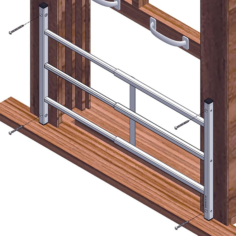 Photo 1 of Segal S 4752 Fixed Window Guard – Adjustable Child Safety Window Guard Prevents Accidental Falls, Tamper Resistant Screws Included, Non-Egress, White, 23-1/2 to 38 In. W x 15-1/4 In. H (Single Pack)