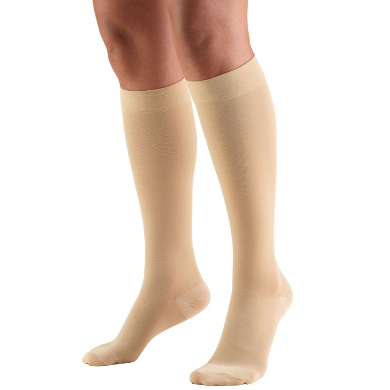 Photo 1 of Truform Stockings Knee High Closed Toe: 20-30 MmHg Beige Large
