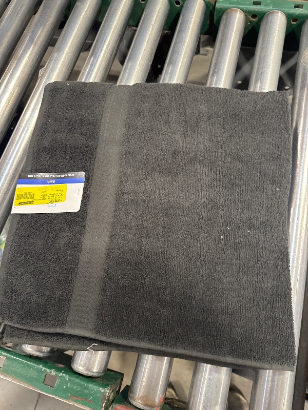 Photo 1 of Mainstays Basic Bath Collection - Single Bath Sheet, Solid Rich Black