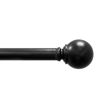 Photo 1 of Mainstays 1 Ball Single Curtain Rod Black 84-120

