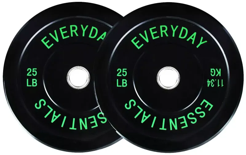 Photo 1 of 25 lbs Pair Olympic Bumper Weight Plates Home Gym Fitness Strength Training