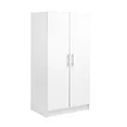 Photo 1 of Minor Scratsh Prepac Armoir, Elite 32"W x 35"H x 20"D White Wardrobe Closet & Cabinet - Functional Clothes Storage with Hanging Rail, Armoire Wardrobe