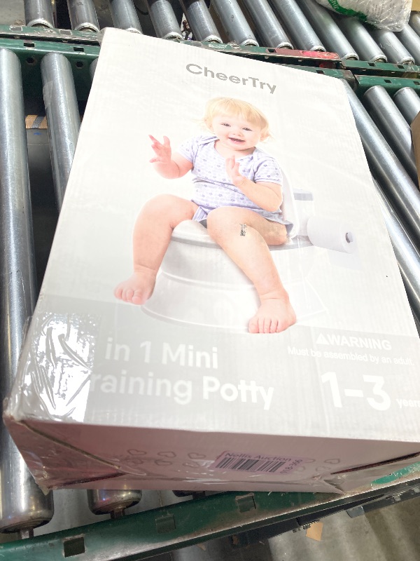 Photo 1 of CheerTry 2-in-1 Toddler Potty Training Toilet - Larger Potty Chair & Detachable Training Seat for Boys & Girls Ages 1-3 with Flushing Sound, Wipes Storage, Toilet Paper Holder - Pink