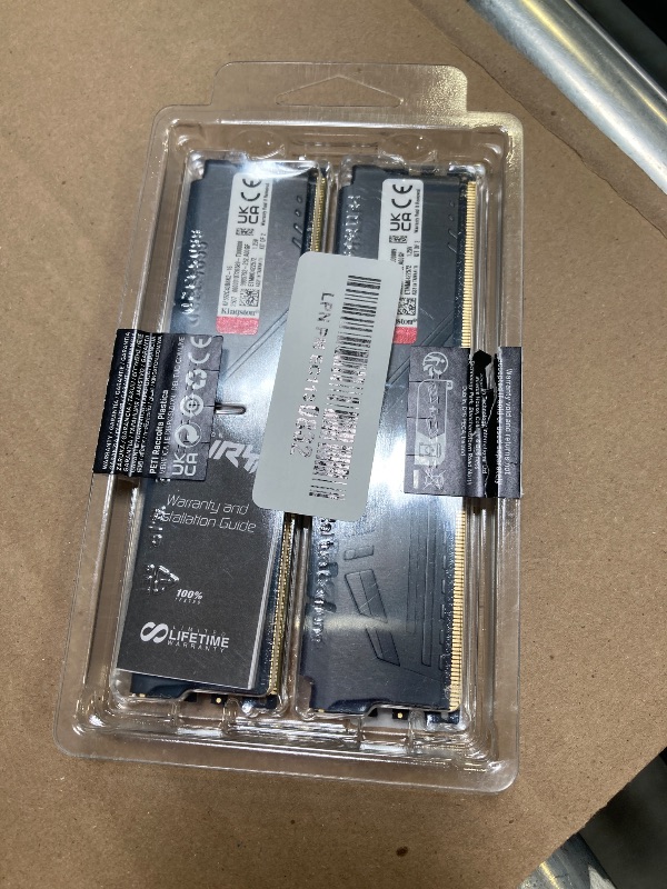 Photo 1 of Kingston FURY Beast Black 16GB 5200MT/s DDR5 CL40 XMP 3.0 Ready Computer Memory (Kit of 2) KF552C40BBK2-16