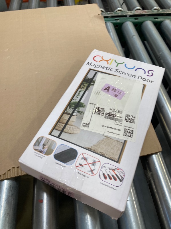 Photo 1 of CHIYUNS Reversible Left Right Side Opening Screen Door Mesh Magnetic Closure Heavy Duty, Self Closing Fiberglass Bug Net with Magnet for Sliding Doors & Doorway, Pet Friendly, 34 x 80 inch