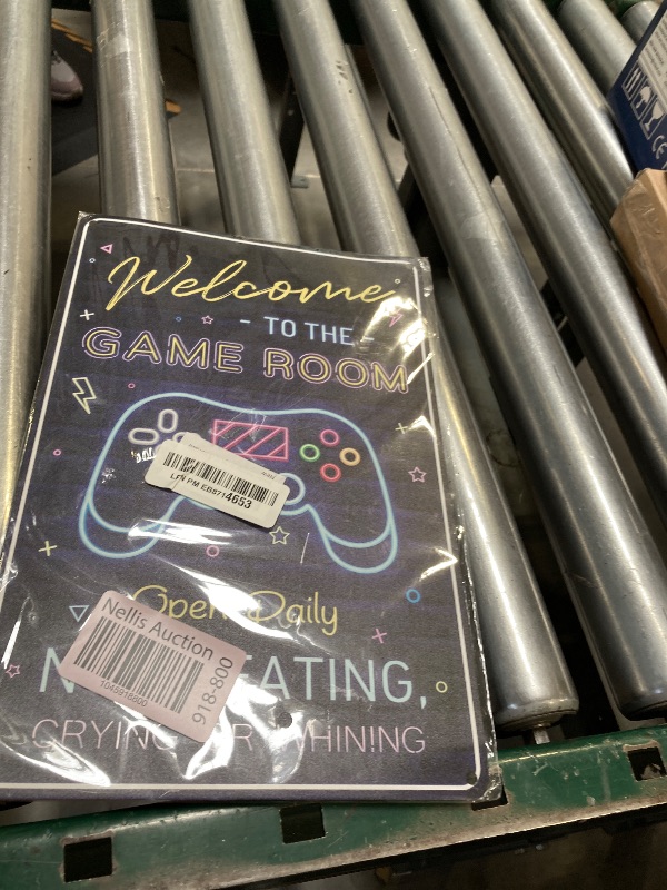 Photo 1 of Welcome to the Game Room Sign - Cool Gaming Decor Gifts for Boys and Teens | Perfect Game Room Accessories and Decor, 12 x 8 Inch (268)