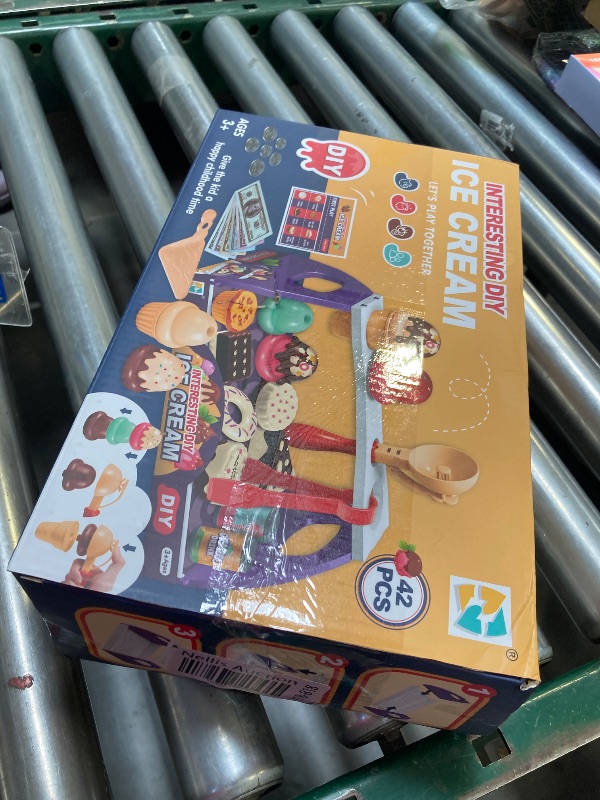 Photo 1 of GKKBSJ Ice Cream Toy Play Set for Kids, 41Pcs Toddler Ice Cream Shop Cart Truck, Birthday Christmas Easter Toys Gift for 3 4 5 6 Year Old Girl Boy, Pretend Play Grocery Store Kitchen Food Accessories